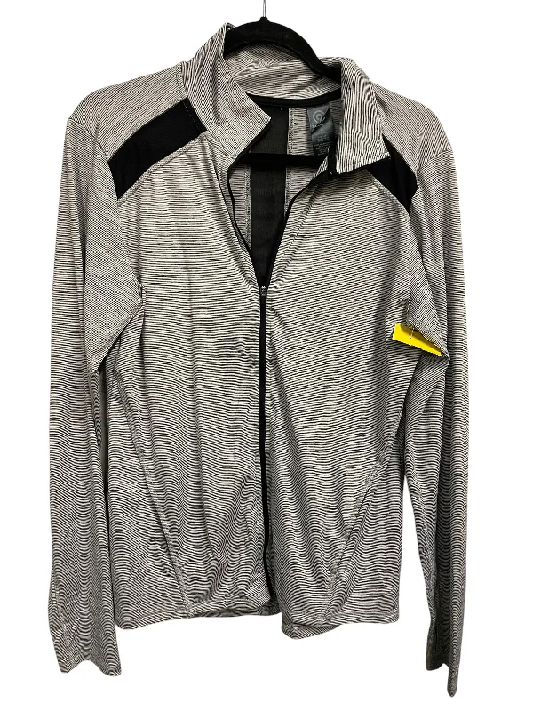 Athletic Jacket By Champion In Striped Pattern, Size: L Beach