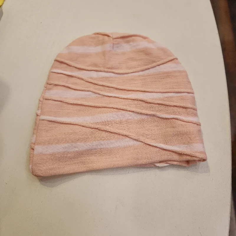 Textured Stripe Beanie Cozy Men's Sherpa