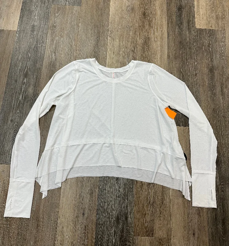 Athletic Top Long Sleeve Crewneck By Free People In White, Size: Xl Traditional Men's Country
