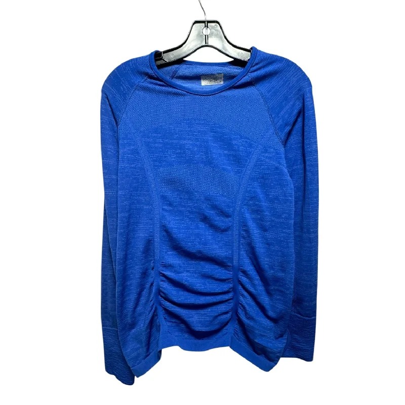 Athletic Top Long Sleeve Collar By Athleta In Blue, Size: S Confident Men's Power