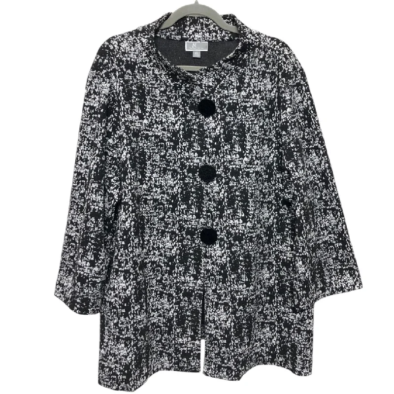 Jacket Other By Jm Collections In Black & White, Size:Xxl Artistic Men's Avant