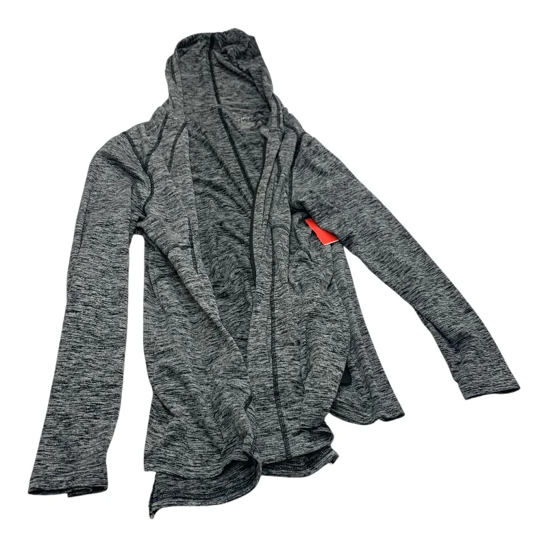 Athletic Jacket By Lane Bryant In Grey, Size: 1x Laid