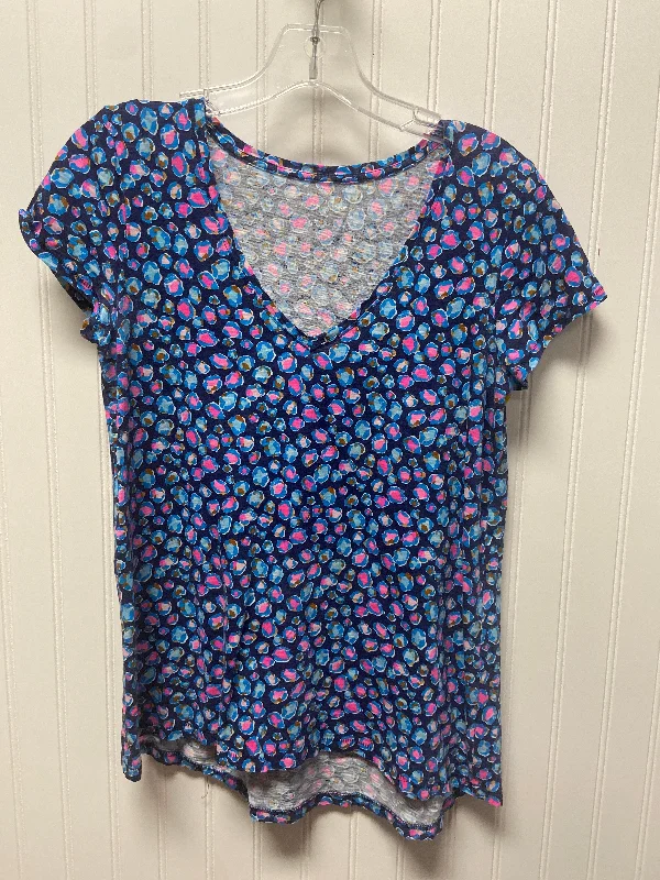 Top Short Sleeve Designer By Lilly Pulitzer In Navy, Size: Xs Dynamic Men's Moto