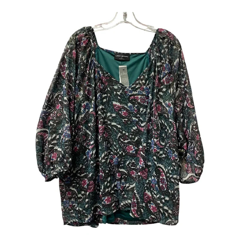 Top Ls By Lane Bryant In Green, Size:3X Youthful Men's Pop