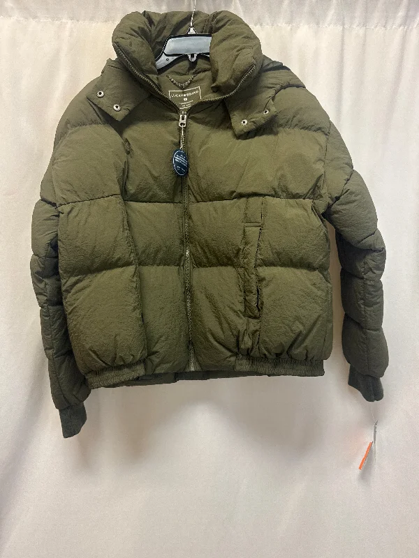 Coat Puffer & Quilted By Lucky Brand In Green, Size: M Trendy Men's Scandinavian
