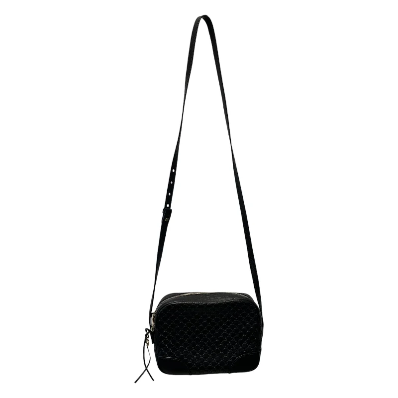 GUCCI/Cross Body Bag/Monogram/Leather/BLK/GUCCISSIMA Traditional Men's Country