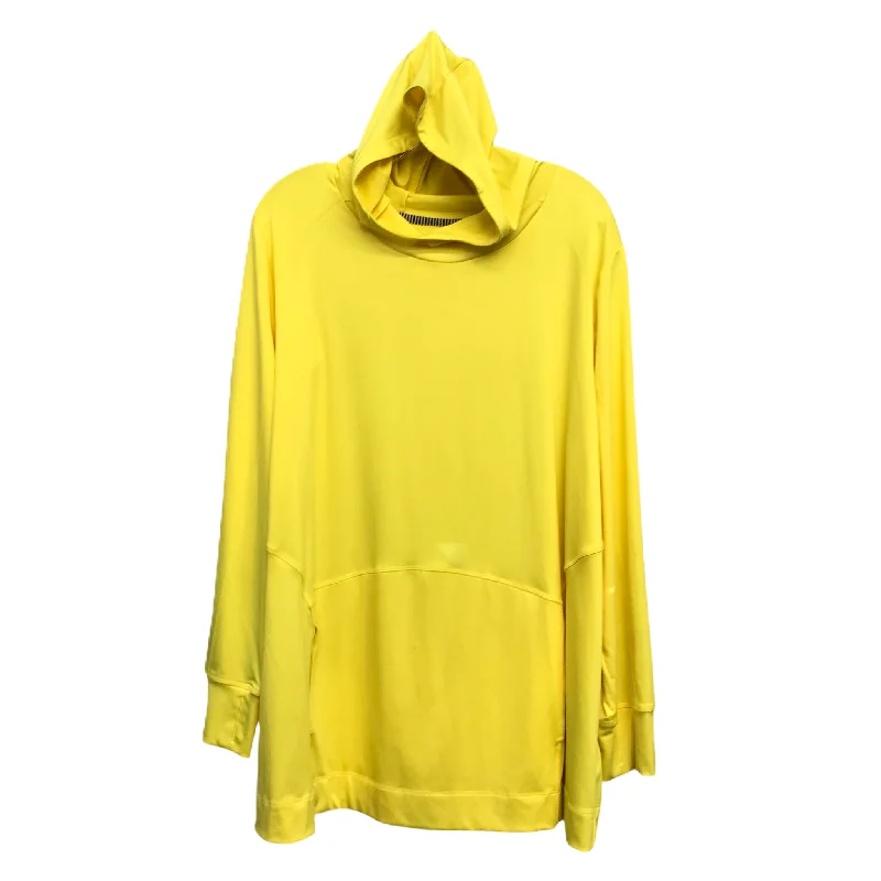 Athletic Top Long Sleeve Hoodie By Catherines In Yellow, Size: 2x Refined Men's Hand Athletic Top Long Sleeve Hoodie By Catherines In Yellow, Size: 2x Refined Men's Hand