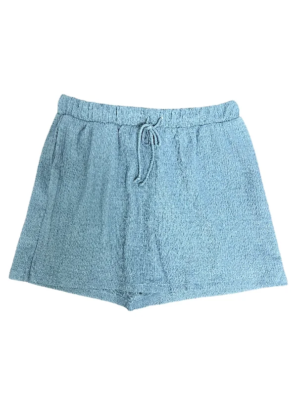 Shorts By Double Fault In Blue, Size: L Monochromatic Office Style