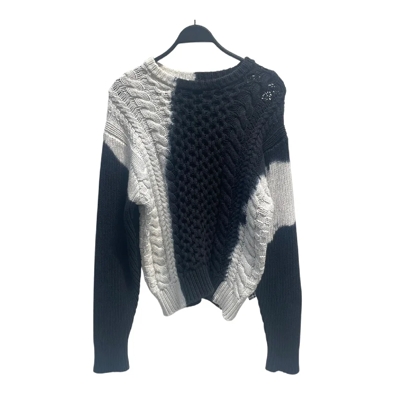 STUSSY/Sweater/L/Cotton/BLK/FISHERMAN KNIT Artistic Men's Hand