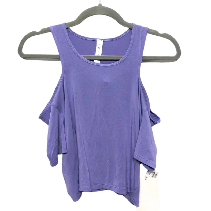 Athletic Top Ss By Lululemon In Purple, Size:12 Organic