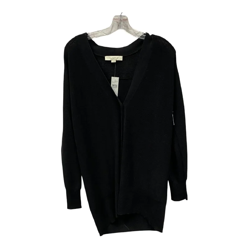 Sweater Cardigan By Loft In Black, Size:L Hip Men's Retro