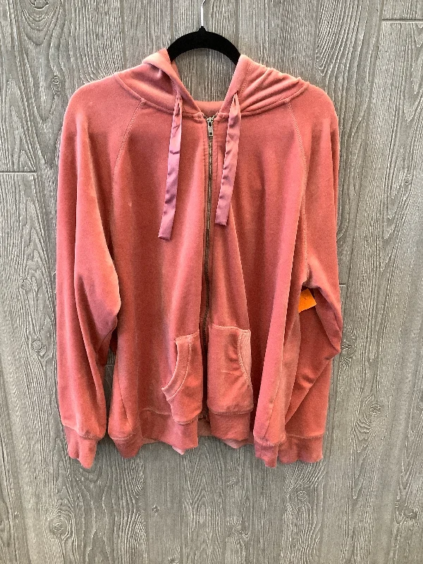Jacket Fleece By Torrid In Pink, Size: 3x Unique Men's Upcycled
