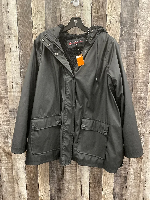 Coat Other By Cme In Black, Size: 1x Stylish Men's Tropical 