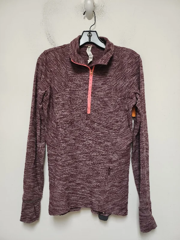 Athletic Jacket By Lululemon In Maroon, Size: 8 Streetwear Style