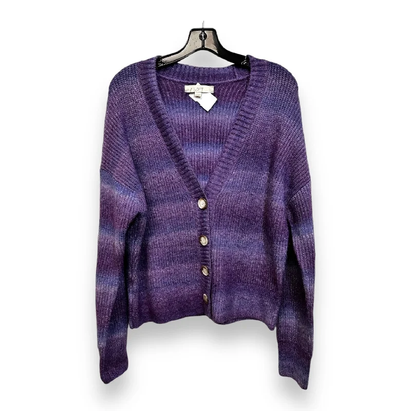Cardigan By Loft In Purple, Size: L Gym