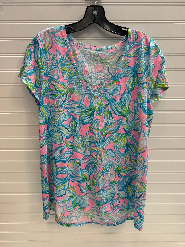 Top Short Sleeve Designer By Lilly Pulitzer In Multi-colored, Size: L Confident Men's High