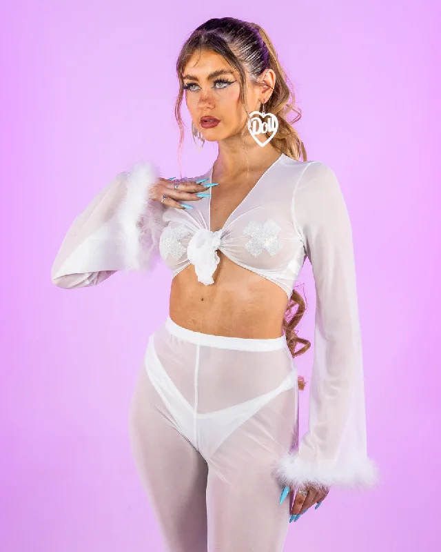 Bubble-icious Sheer Front-Tie Top Adventure