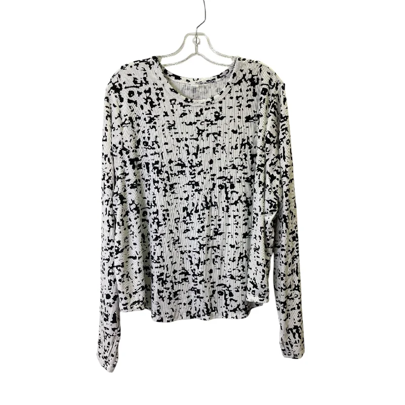 Athletic Top Ls Crewneck By Cme In White, Size:4X Practical Men's Multi