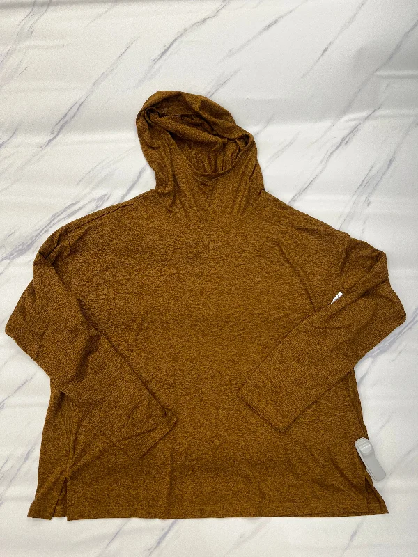 Athletic Top Long Sleeve Hoodie By Athleta In Orange, Size: 1x Vacation