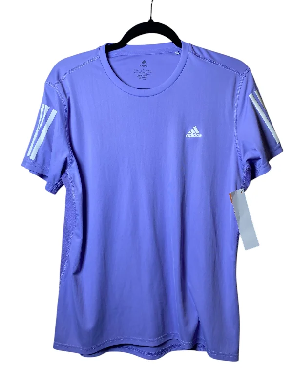 Athletic Top Short Sleeve By Adidas In Purple, Size: L Casual Men's Short
