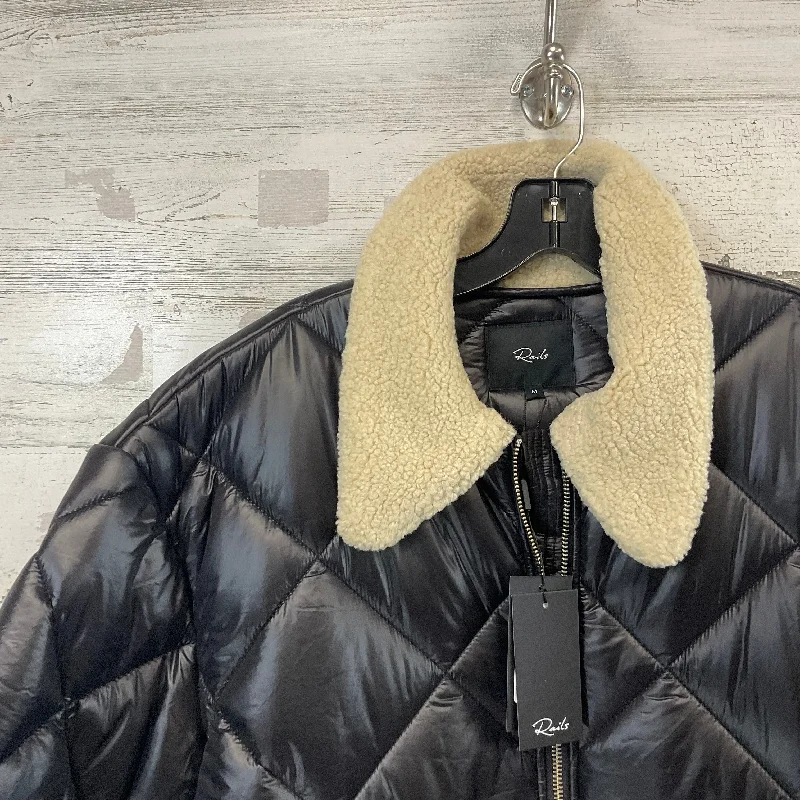 Coat Puffer & Quilted By Rails In Black, Size: M British Gentleman Style