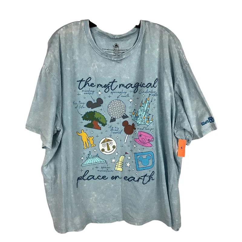 Top Short Sleeve By Disney Store In Blue, Size: 1x Traditional Men's Country