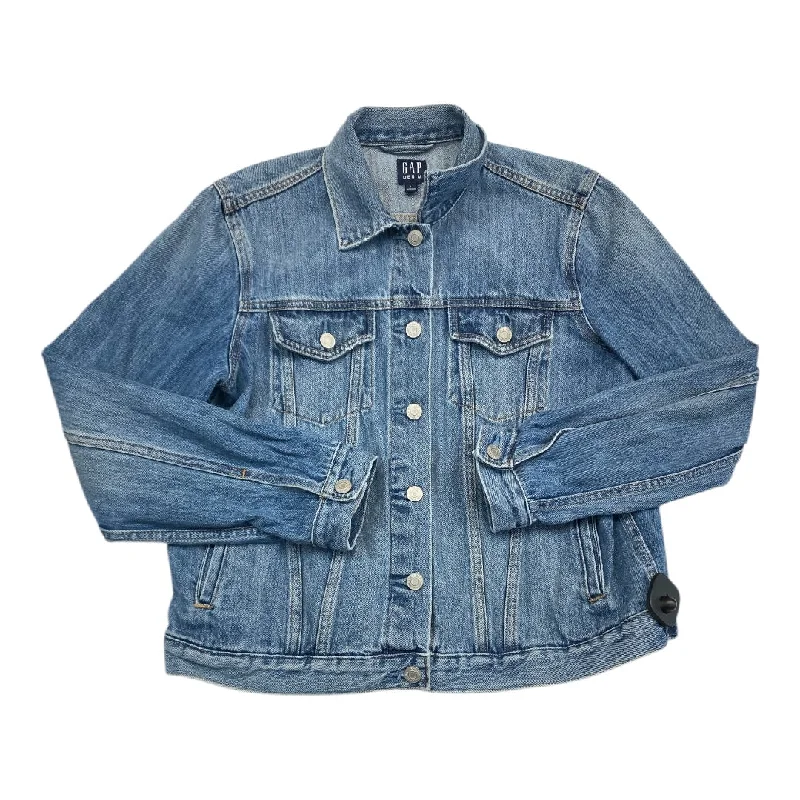 Jacket Denim By Gap In Blue Denim, Size:L Stylish Men's Tropical 