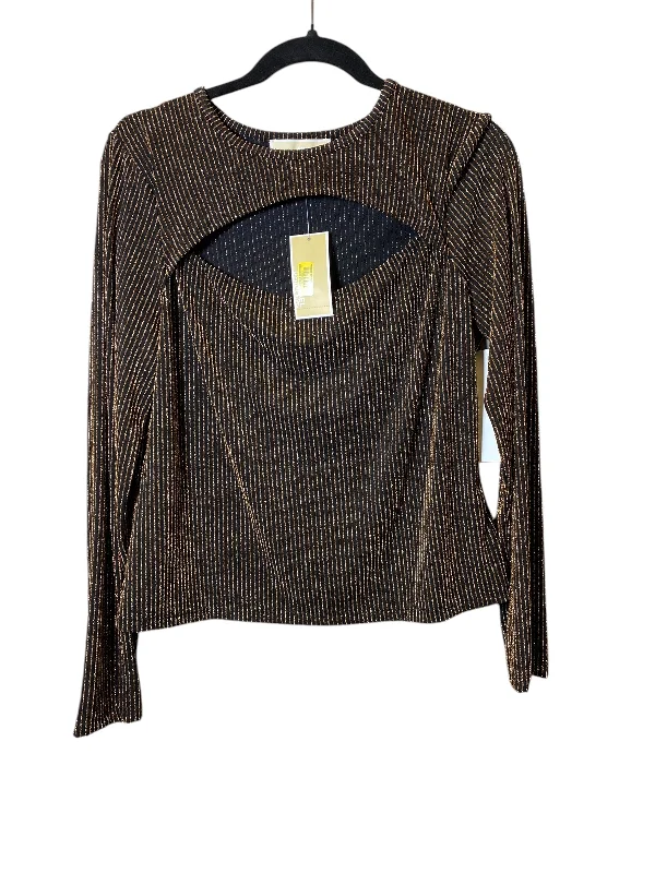 Top Long Sleeve Designer By Michael Kors  Size: L Polished Men's Satin