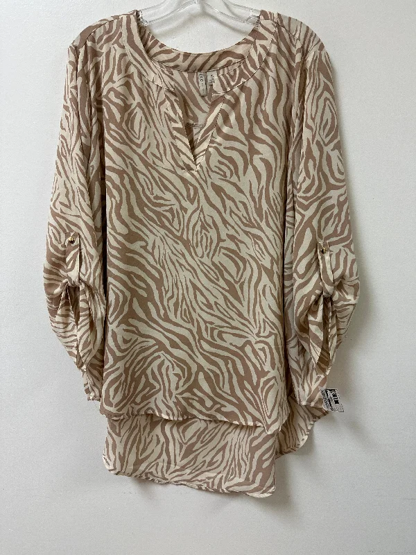 Top Long Sleeve By Cato In Cream, Size: Xl Traditional Men's Country