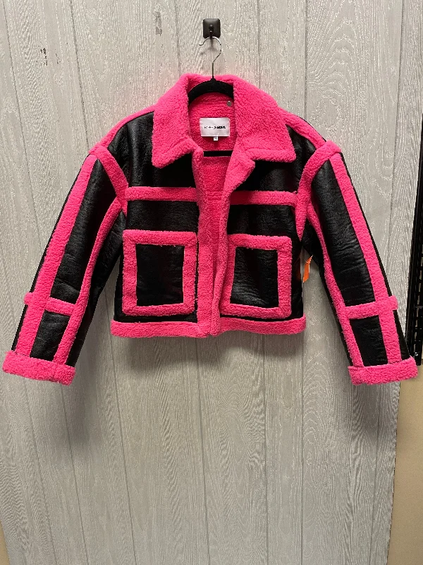 Coat Faux Fur & Sherpa By Fashion Nova In Black & Pink, Size: S Tough Men's Tactical