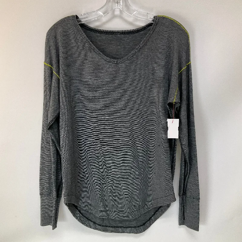 Athletic Top Long Sleeve Collar By Lululemon In Grey, Size: 10 Dynamic Men's Glow