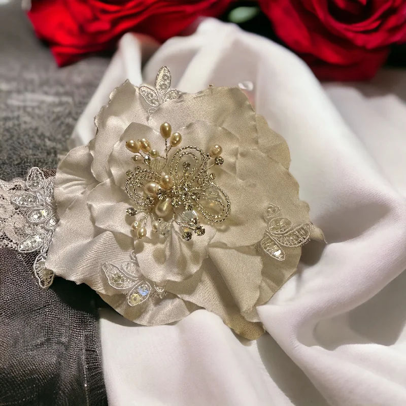 Fresh Water Pearl Lace Headband Cclassic Men's Tweed
