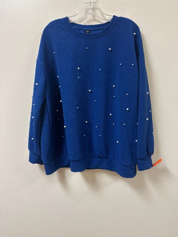 Top Long Sleeve By Shein In Blue, Size: 2x Sharp Men's Italian
