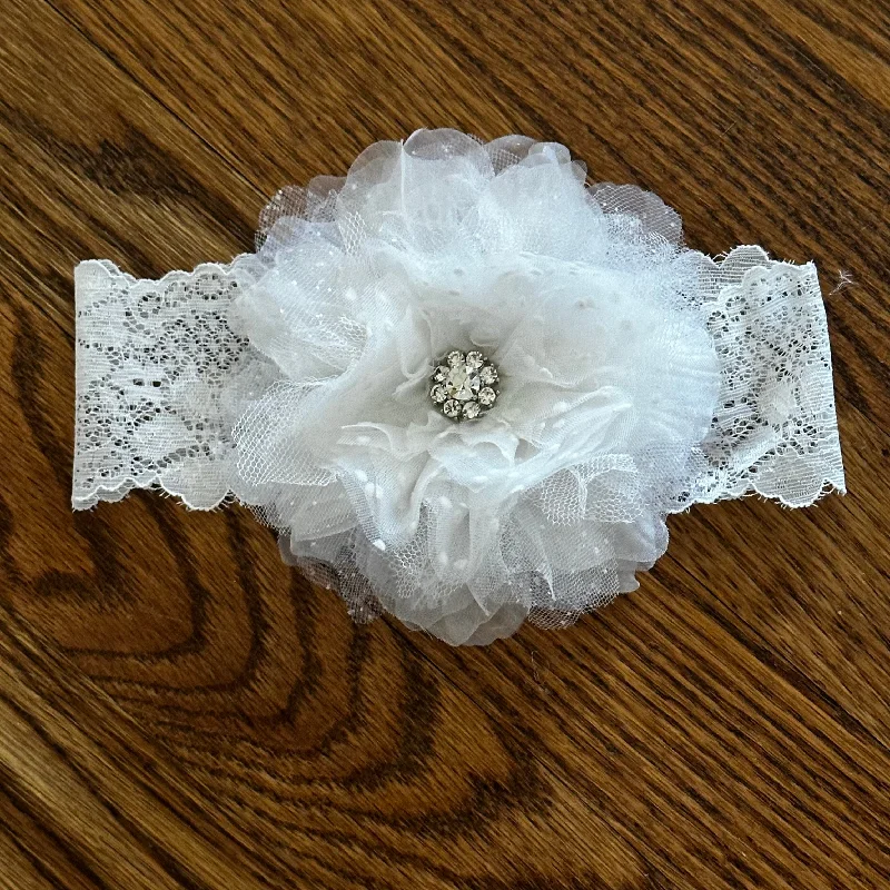 Tulle Flower Headband Luxurious Men's High