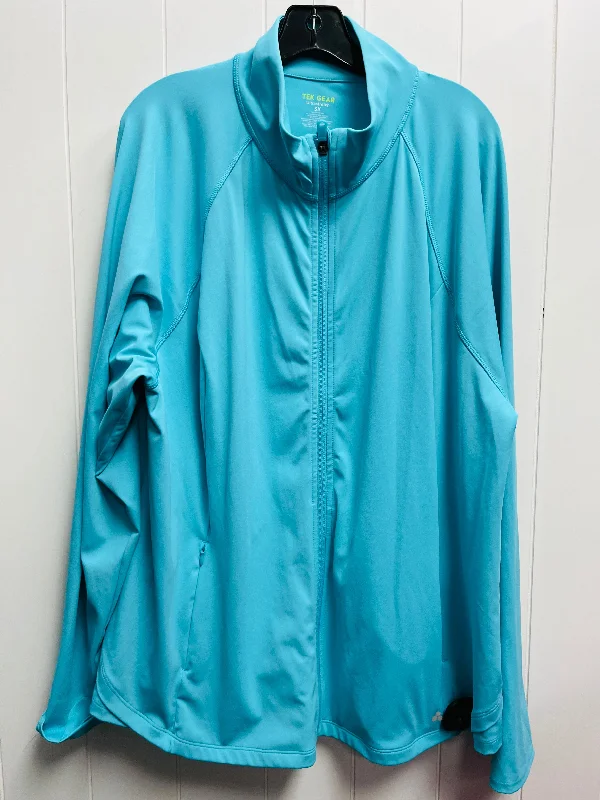 Athletic Jacket By Tek Gear In Blue, Size: 3x Bohemian Men's Free