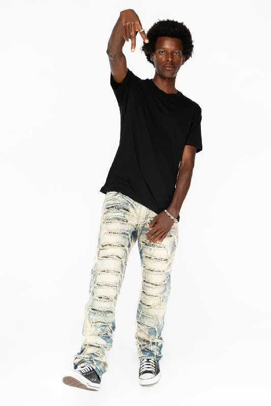 ROBIN'S VINTAGE EDITION JEANS WITH CRYSTALS IN DESTROY CHEROKEE Sleek Men's Contemporary 