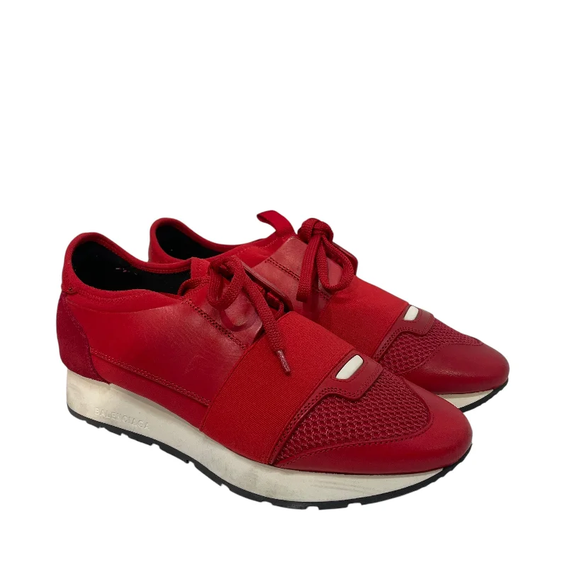 BALENCIAGA/Low-Sneakers/EU 37/Nylon/RED/RED LOW BALENCIAGA Stylish Men's Neon
