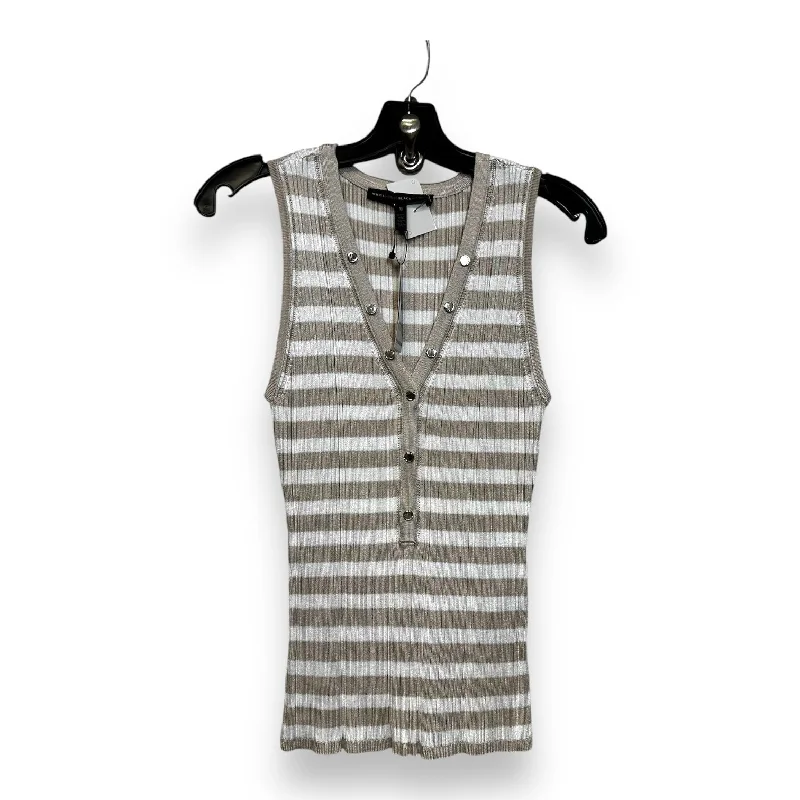 Top Short Sleeve By White House Black Market In Striped, Size: M Refined Men's Hand