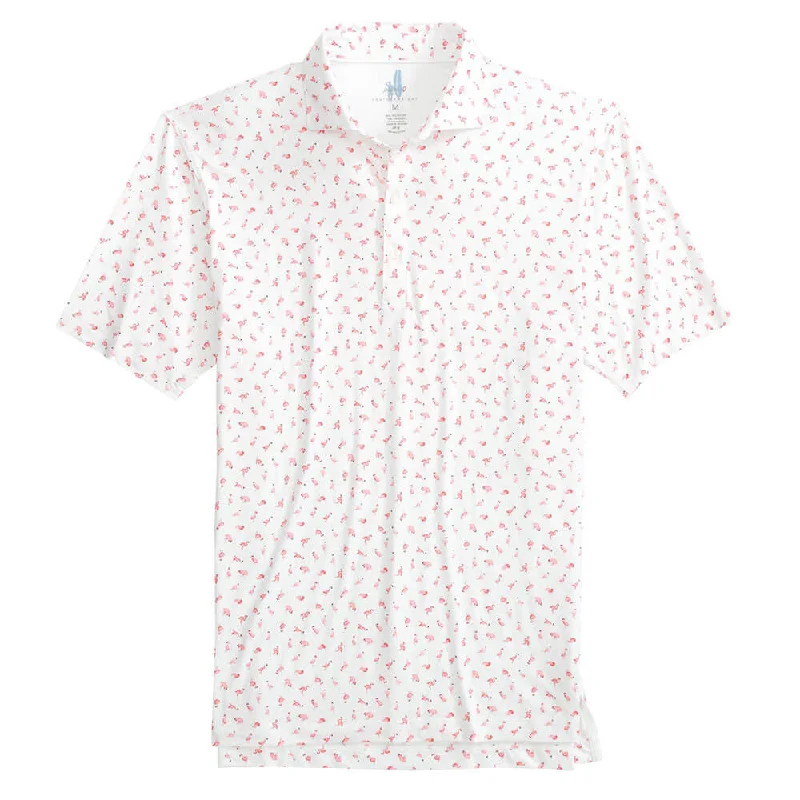 Johnnie-O Flock Featherweight Polo Shirt - White Street
