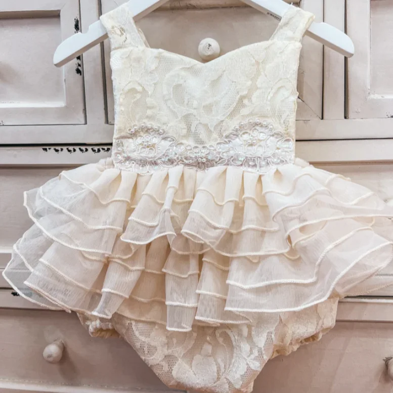 Bohemian Baby Pearl Romper Laid