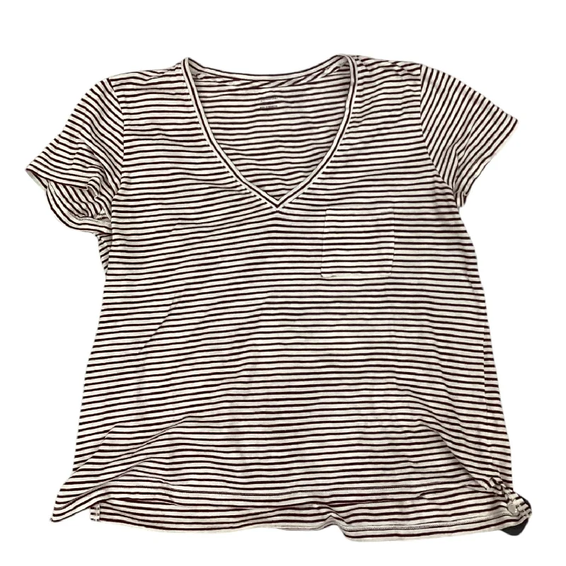 Top Short Sleeve Designer By Madewell In Red & Tan, Size: L Earthy Men's Sustainable 
