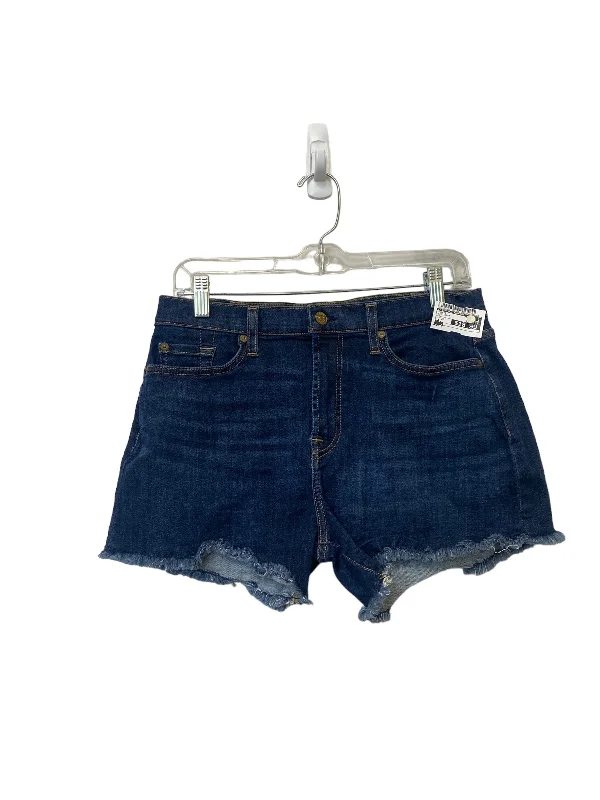 Shorts By 7 For All Mankind In Blue Denim, Size: 30 Monochromatic All