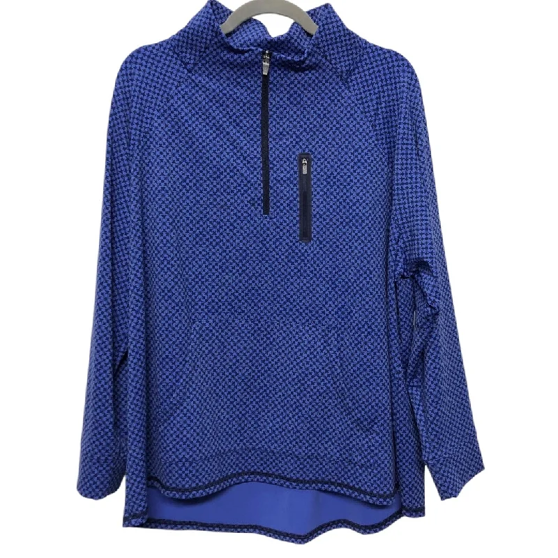 Athletic Top Long Sleeve Collar By Talbots In Blue, Size: 2x Stylish Men's Tropical 