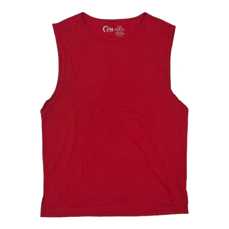 RED ATHLETIC TANK TOP by ZYIA Size:L Tailored