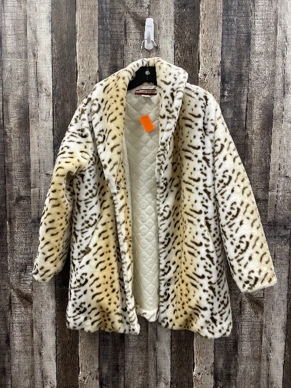 Coat Faux Fur & Sherpa By Cme In Animal Print, Size: L Trendy Men's Scandinavian