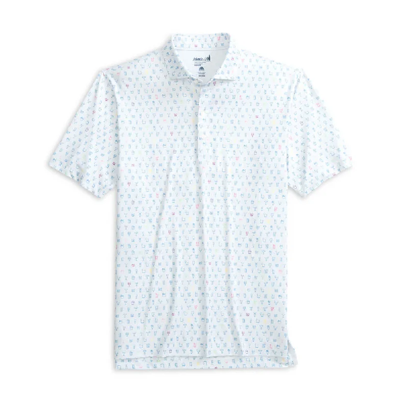 Johnnie-O Mixology Prep-Formace Polo Shirt - White Masculine Men's Thick