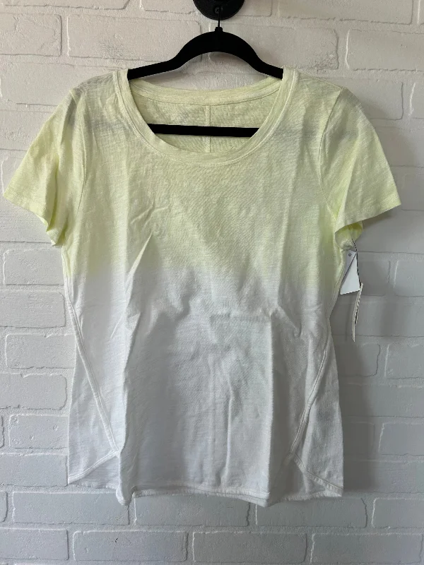 White & Yellow Athletic Tank Top Talbots, Size M Trendy Men's Scandinavian