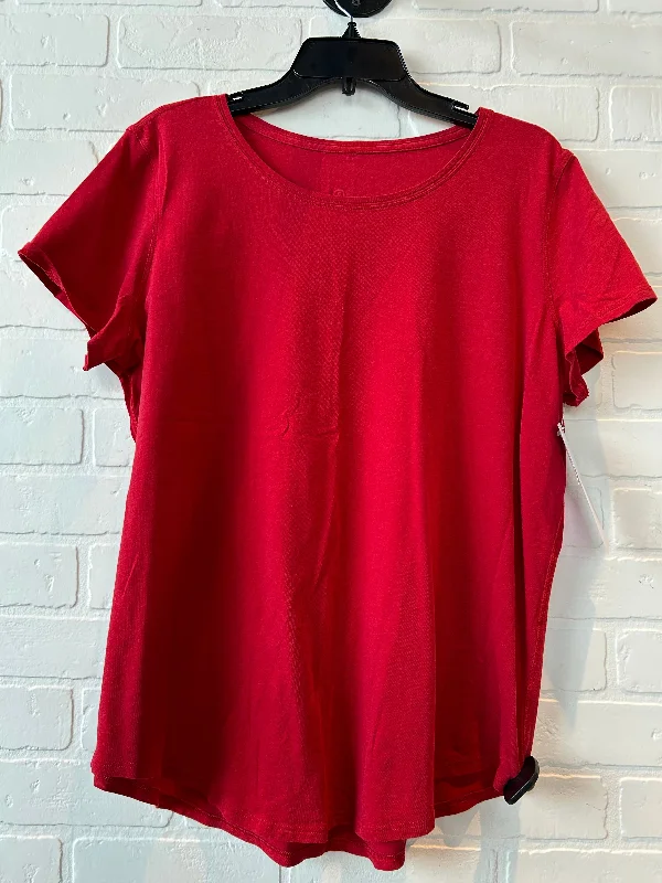 Athletic Top Short Sleeve By Lululemon In Red, Size: Xl Relaxed Men's Australian 