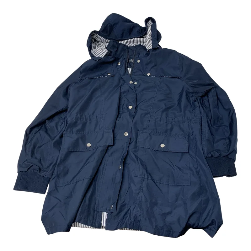 Coat Raincoat By Bloggerlove In Blue, Size: M Cozy Men's Sherpa