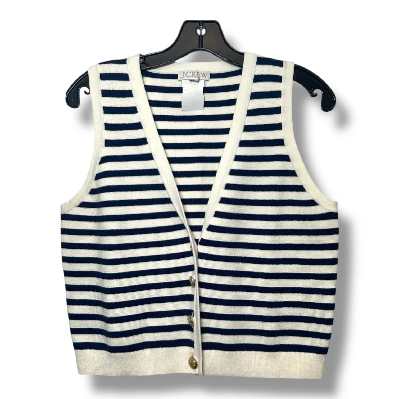 Vest Sweater By J. Crew In Striped Pattern, Size: M Practical Men's Multi